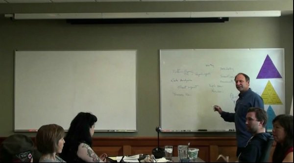 Shem Cohen presenting at DragonSearch about creating a learning organization.