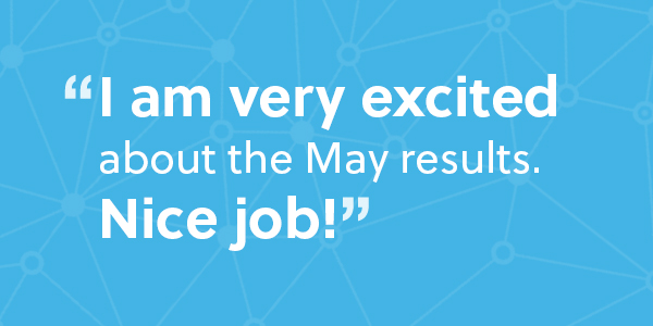 A quote in response to an SEO website audit report on a blue background