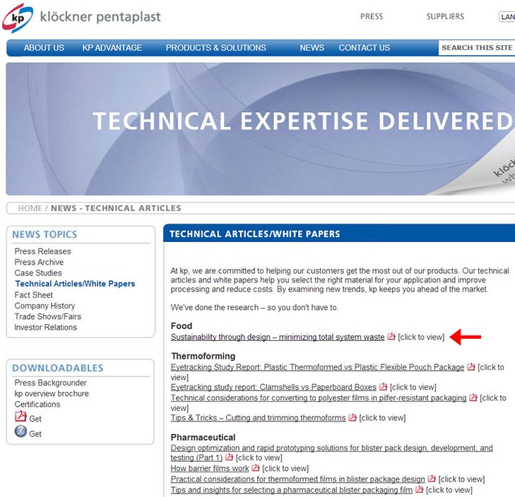 A PDF landing page with no breakout pages for conversions or search.