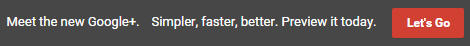 New banner to preview the new Google+